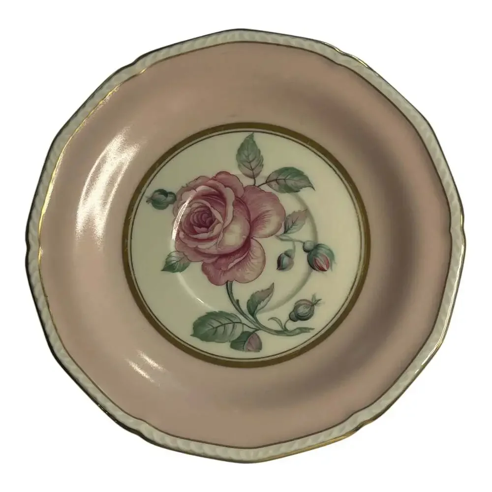 Royal Tettau Germany US Zone Melrose Pink Rose Saucer Plate
